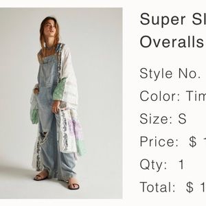 Free People Super Slouchy Overalls